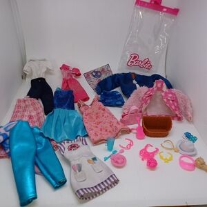 Random Barbie doll lot clothes accessories Etc 28 pieces